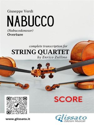 cover image of Score of "Nabucco" for String Quartet